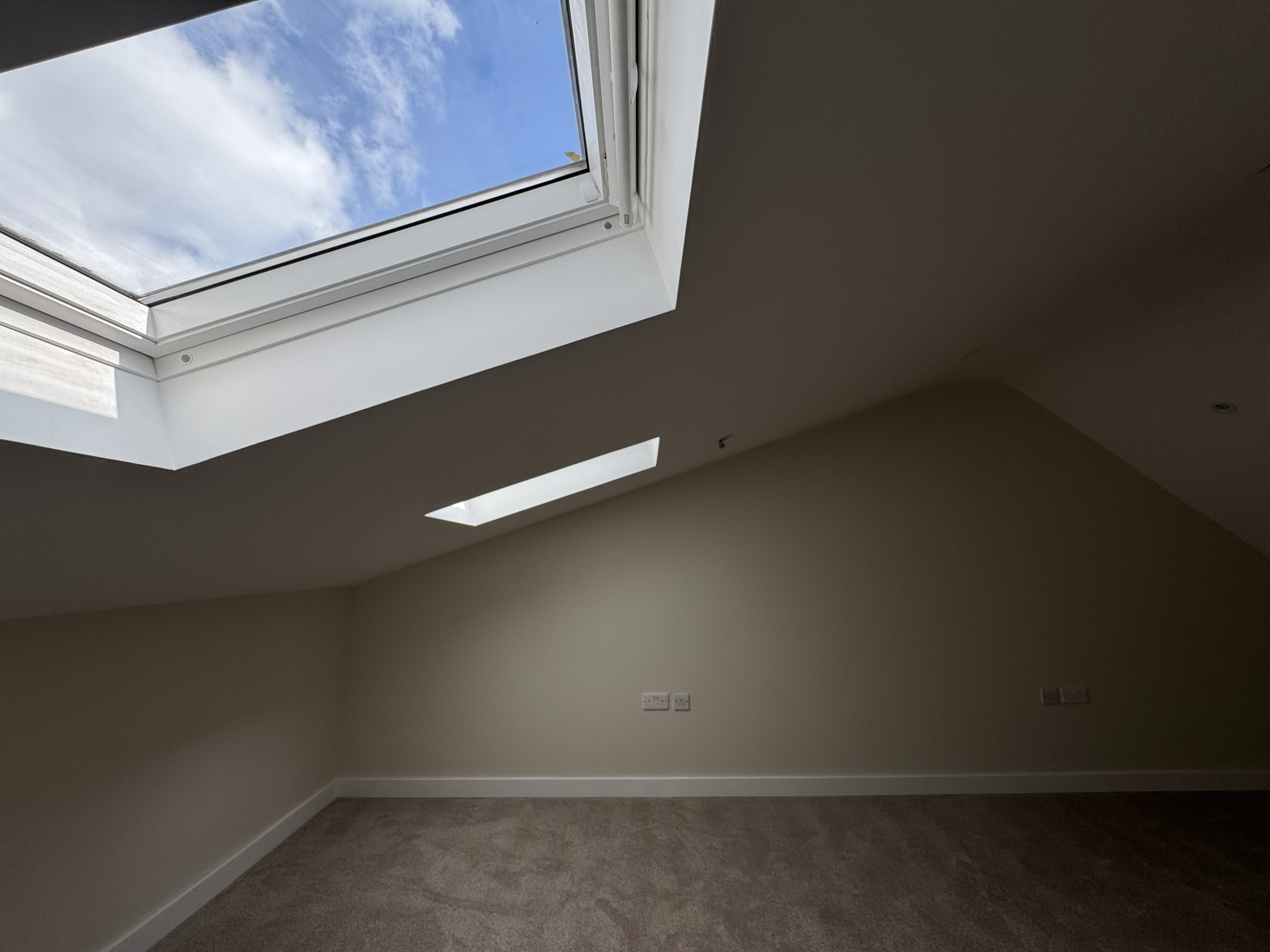 Second floor bedroom roof lights